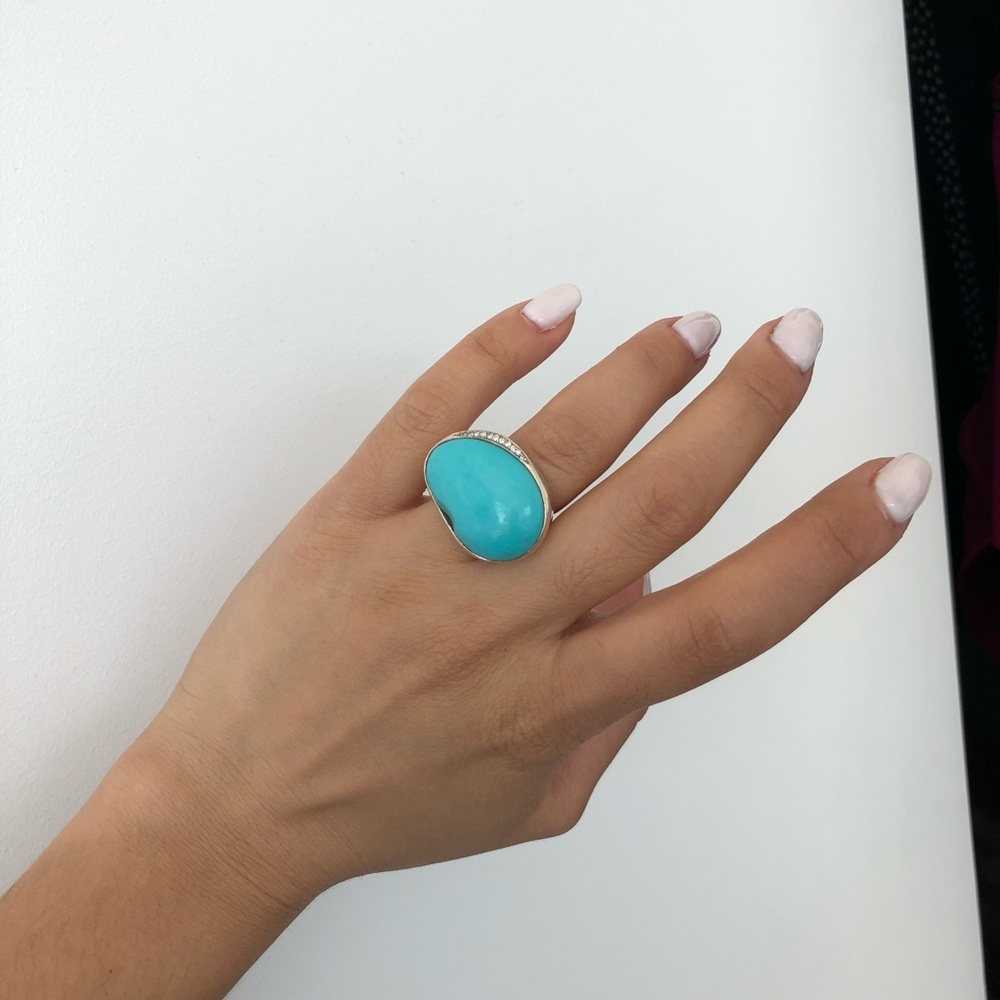 Ippolita turquoise and diamond cocktail ring